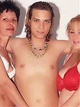 Eve and Eva are experienced older women having in their way in an explicit threesome